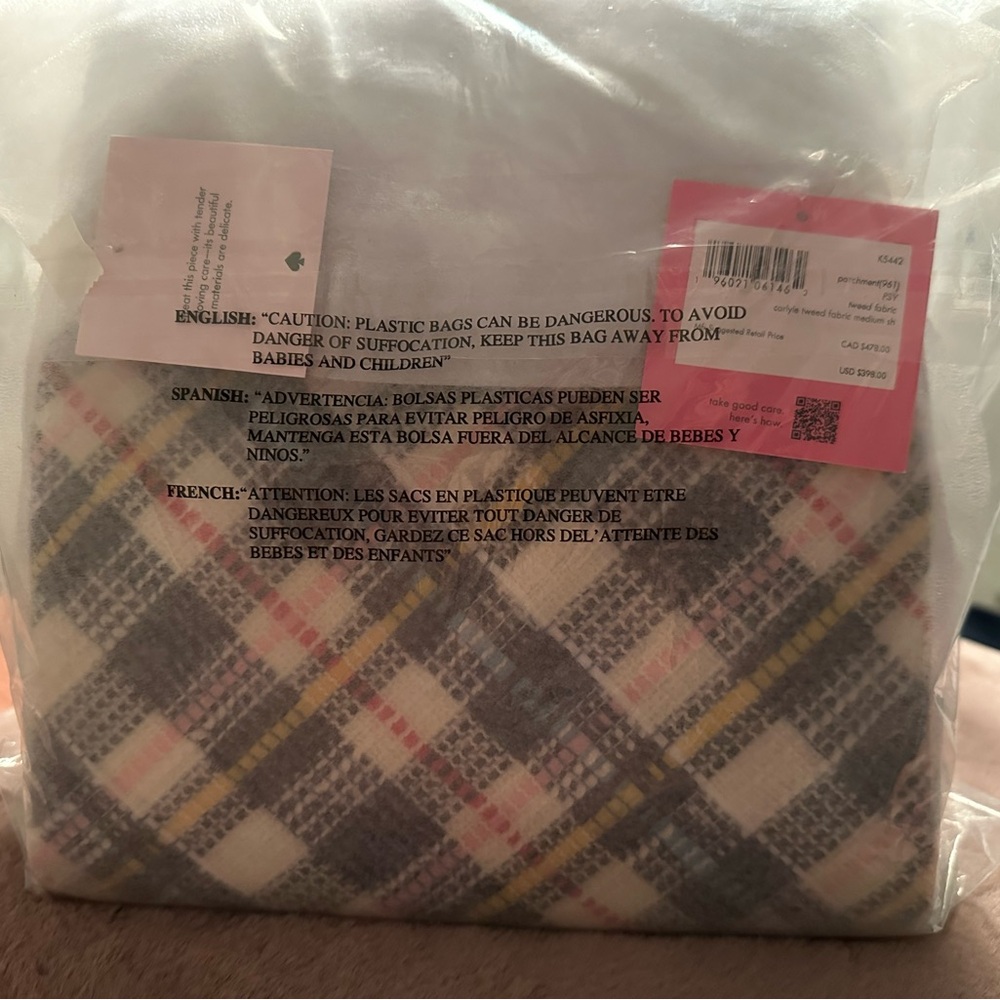 β οΈ Kate Spade β οΈ Carlyle Tweed Medium Shoulder Bag - Picture 5 of 6